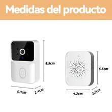 Timbre con video inalámbrico con batería recargable de 400 mAh, 480p, visión nocturna, audio bidireccional, captura de movimiento y cambiador de voz. - Blanco - Ver 10