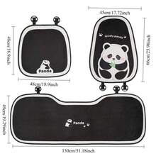 1 pernă pentru scaun auto cu desene animate cu panda de pluș, husă pentru scaun auto caldă antiderapantă, accesoriu auto de iarnă de înaltă calitate