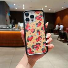 New Arrival 1pc Cute Themed 17/16/15/14/13/12/11 Plus Pro Silicone Phone Cover,Wildflower Fruit Tart Sweet Berries Phone 17 16 15 14 13 12 Pro Plus Wf Strawberry Fields Anti-Fall Cover. Accessories. - 5 - 查看 7