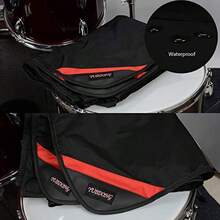 AWYYDrum Set Dust Cover Water-Resistant Nylon Cover With Sewn-In Weighted Corners 80 X 108 Inch - Black - View 2