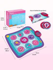 1 PCS Kids Dance Mat, High-Quality Dance Pad Toy With Great Sound, Electronic Dance Mat, Ideal For 3 4 5 6 7 8 9 10 11 12 Year Old Girls And Boys As A Christmas Gift, Birthday Present, Or Thanksgiving Gift. Interactive Dance Game Mat Features 9 Built-In Demo Songs, Switchable Piano And Demo Game Modes, Adjustable Volume, 5 Challenge Levels, Touch-Sensitive Controls, Foldable Dance Mat, Rhythm-Driven Dance-Style Active Play Without TV, Boosts Physical Coordination And Hand-Eye Skills, Indoor/Outdoor Exercise Toy, Popular Gift From Grandparents, Loved By Grandsons And Nephews For Family Interactive Play And Holiday Parties, Kids Dance Pad, Home Dancing Blanket, Dance Game Toy, Parent-Child Dance Pad Toy, Party Activities & Daily Fun, Dance Mat Gift For 3 - 12 Years Old,Dance Blanket For Girls As Gift - Multicolor - View 3