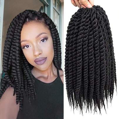 Senegalese Twist Crochet Hair 10/14/18/22 Inch 1/6 Packs Jumbo Havana Twist Crochet Hair For Pre Twisted Cuban Twists Crochet Braids Pre Looped Kinky Twist Hair