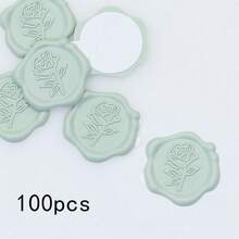 25/50/100 件酒红色玫瑰蜡封贴纸，婚礼请柬信封封口贴纸，自粘信封封口，非常适合婚礼、请柬、信封、礼品包装、圣诞节 - 彩色 - 查看 24