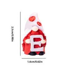 Figuras de gnomos pequeños de San Valentín, centro de mesa creativo de resina para el hogar, la sala de estar y la oficina. - Rojo - Ver 7