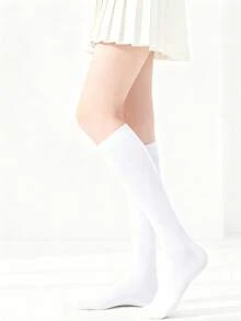 1-3双装女士中筒袜，性感过膝袜，春夏秋季，纯色，保暖中筒袜 - 彩色 - 查看 13