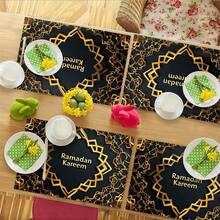 彩色灯笼餐垫，斋月节日餐垫，伊斯兰节日餐垫，中东/阿拉伯风格餐垫，耐热垫，食品垫，餐厅用品，餐厅装饰，户外野餐垫，礼品，适用于餐厅、厨房、户外、野餐、节日 - 彩色 - 查看 10