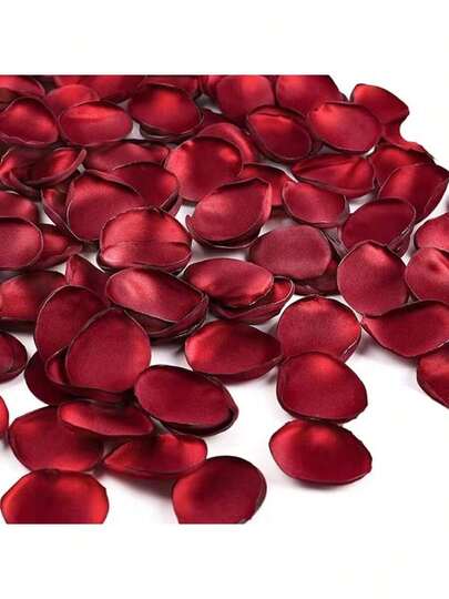 100pcs Artificial Rose Petals, Realistic Plastic Flower Petals For Wedding Decoration, Party Decoration, Petal Toss - Handmade Floral Wedding Accessories, Suitable For Valentine's Day, Birthday, Party Decoration