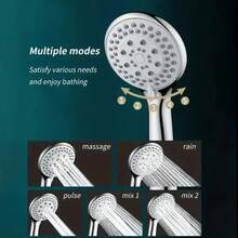 1pc Pressure-Controlled Handheld Shower Head, With 5 Adjustable Water Modes, A Shower Head For The Bathroom, A Shower Head, Bathroom Hardware, Bathroom Accessories, Enjoy A Luxurious Bathing Experience - Multicolor - View 5