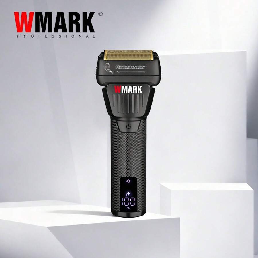 ماكينة حلاقة اللحية Wmark الاحترافية، مشذب لحية 9000 دورة في الدقيقة، شاشة رقمية، مشذب عالي القوة، ماكينة حلاقة كهربائية للرجال، ماكينة حلاقة ترددية NG-7982