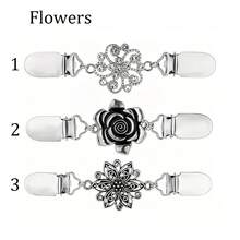 Kẹp áo len cổ điển, kẹp áo khoác cardigan, kẹp dây rút váy/quần, kẹp trang trí váy áo nữ, kẹp khăn quàng cổ họa tiết xoáy cổ điển. - Nhiều màu - Xem 10