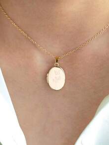 Custom Photo Necklace, Butterfly Engraved Necklace, Photo Locket Necklace, Butterfly Necklace, Christmas Gift, Wedding Gift, Sister Gift For Her - Multicolor - View 6