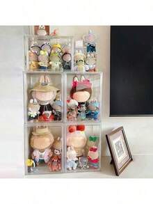 1pc Transparent Display Case, Suitable For Large Plush Toys, Acrylic Clear Display Cabinet, Candy Decor Storage Box, Used For Organizing And Displaying Plush Toys, Dust-Proof And Waterproof Storage - Multicolor - View 4