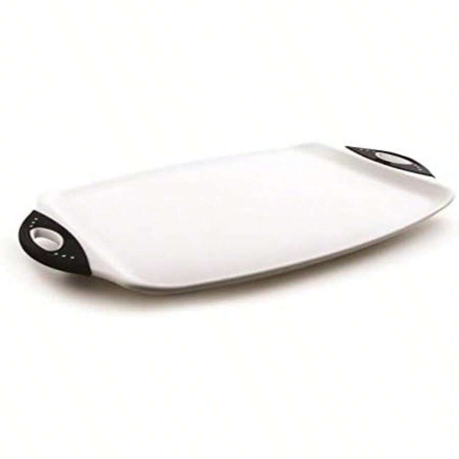 Dexas Tabla de cortar Chop & Scoop 11 x 15 pulgadas, color blanco con mango negro(Serving Board: 12.5 by 20 Inches Blanco) - Multicolor - Ver 1