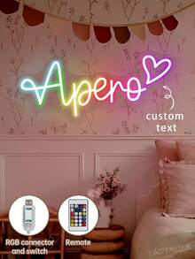 Đèn neon RGB khắc tên theo yêu cầu, đèn neon cầu vồng nhiều màu sắc cá nhân hóa, đèn neon trang trí tường tùy chỉnh, quà tặng tùy chỉnh - Đèn trang trí Halloween, tiệc nhập vai, trang trí phòng, trang trí phòng ngủ, quà tặng sinh nhật, phòng chơi game, đèn neon khắc tên cửa hàng tại nhà - Nhiều màu - Xem 4