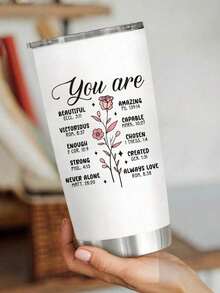 Christian Gifts, Spiritual Encouragement Inspirational Gift For Women, 20 OZ Insulated Tumbler Coffee Mug With Lid, Christmas Birthday Gift - 你是 2 - 查看 4
