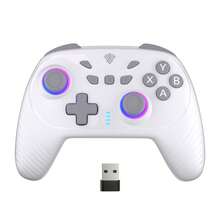 Upgraded Version: Turbo 2nd Generation. A Must-Have For Gamers, An Enhanced Game Controller. Equipped With Dual Vibration/LED Button Lights/Gyroscopic Axis/Support For Motion Wake-Up/Adjustable Turbo Switch/Lite Controller/Hall Effect Trigger For Precise Control. Suitable For Support/PC/TV/Switch/Android V3 Mapping/Native Mobile Phone/Tablet. It Brings You An Extraordinary And Realistic Gaming Experience!! - Grey - View 8