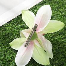 1pcs Orchid Flowers Hair Clips Small Hairpin Bridal Barrette Beach Flower Women - đỏ-1 cái - Xem 7