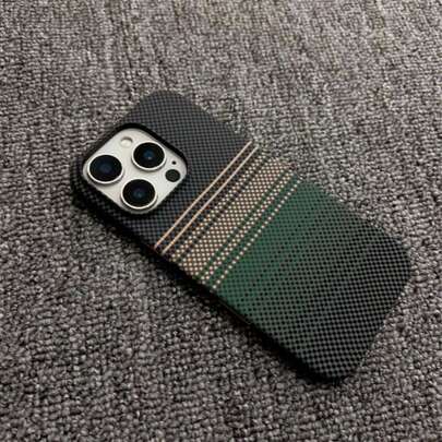 1 Ốp lưng điện thoại từ tính họa tiết sợi carbon tương thích với iPhone 16 15 14 13 12 Pro Max Plus sạc không dây nửa nắp mờ tản nhiệt bảo vệ