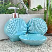 Bathroom Kit Lavatory Liquid Soap Holder / Seabed 01 - Blue - View 1