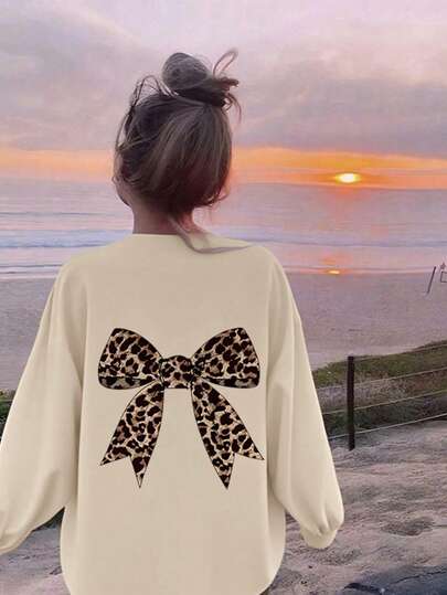 小女孩中大童小童卫衣可爱简约休闲印花长袖卫衣秋冬圆领卫衣女童卫衣长袖上衣