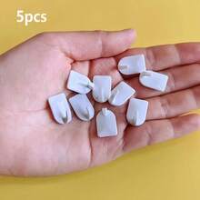 5-Piece (White, Red, Transparent) Mini No-Drill Self-Adhesive Wall Hooks, Keychain Ornament Hooks, Wall-Mounted Adhesive Hooks, Jewelry Hanging And Storage Hooks, Necklace, Bracelet, And Pendant Display Racks. Made Of Sturdy Plastic, With Strong Load-Bearing Capacity, Waterproof And Moisture-Proof, - Multicolor - View 8