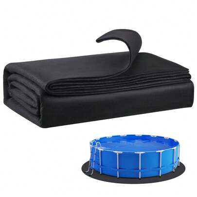 15ft Round Pool Liner Pad, Pool Liner Pad For Above Ground Swimming Pools, Extra-Thick Pool Mat, Prevents Punctures, Recyc Led Geotextile Material Underlayment Pad, Extend Liner Life