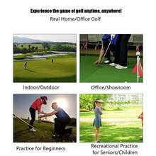 Indoor Golf Putting Green Mat With Auto-Ball Return - Portable Practice Putting Mat For Home Office - Green - View 10