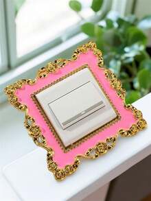 半片装欧式创意玫瑰花开关贴纸，双开关银/黑开关贴纸，适用于家居和室内装饰，以及圣诞节和万圣节装饰、家居装饰、秋季装饰、房间装饰、圣诞节装饰、家居墙贴、墙贴 - 銀白/黑色 - 查看 11