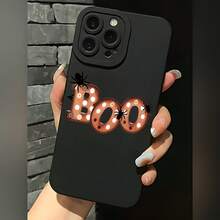 2026 nueva funda de teléfono esmerilada, funda de teléfono con estampado de araña Boo de Halloween para  17 15 Pro Max  17 14 Pro  17 13  Galaxy S23 S22 S21 protector de teléfono funda de pareja regalo para él y ella regalo de vacaciones - Blanco antiguo - Ver 3