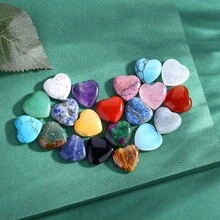 Natural Crystal Heart-Shaped Love Natural Stone Ornament Gemstone Craft Set Crystal Stone Jewelry Romantic Charm Decoration - 5pcs Random Color Set - View 4