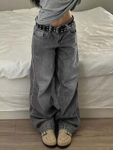 Women's Retro Loose Straight Leg Jeans