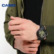 CASIO G-Shock Style Watch 50.8mm, Full Black Resin Design, Digital Analog Display, 100M Water Resistant, Tough Sport Watch SGW-400H-1B2