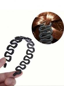 5PCS Wholesale Braiding Tools, Fishbone Braids, Braids, French Roller Buns, Braids, Convenient Lazy Wave Braids - Black - View 4