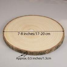 2-4-6片天然木片，乡村风格木环，适用于餐桌装饰、婚礼、派对、DIY、工艺品制作 - 原木色 - 查看 16