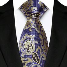 GOADAFOO Fashion Dark Purple Color 8CM Tie Men Necktie Floral Plaid Dot Ties For Man Groom Jacquard Woven Neck Tie For Business Wedding Party Gift