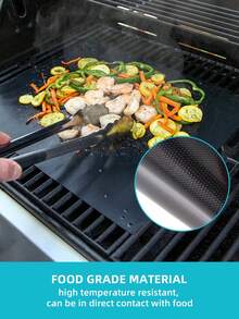 Reusable Non-Stick Oven Mat - Heat-Resistant Baking Liner, Suitable For Toasters, Gas And Electric Ovens, Grills - Perfect For BBQ And Outdoor Cooking, 1pc, Highly Practical - Black - View 2