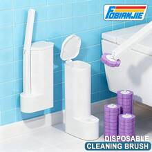 FOBIANJIE Disposable Toilet Brush - Toilet Bowl Cleaner, Toilet Cleaning Supplies, Toilet Brush With Holder, 36/54 Refills For Cleaning And Hygienic Bathroom Maintenance - Multicolor - View 1