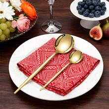 [ Stainless Steel Golden Spoon Set] Essential For Breakfast And Afternoon Tea! Pairs Perfectly With Yogurt Bowls/Baked Goods, And Looks Great. Whether You're Enjoying Cereal And Fruit Or Brewing Tea And Coffee, It Adds An Elegant Touch To Your Table. High-Quality, Durable Material Is The Ideal Choice To Elevate Your Lifestyle! - - - View 4