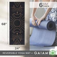 ' Yoga - Premium 6mm Print Reversible Thick Non Slip Exercise Fitness All Types of Yoga, Pilates Floor Workouts 68''x 24''x 6mm Thick