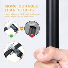 48 a 84 Pulgadas Barras de Cortina Negras para Ventanas, Barra de Cortina con Tapas Decorativas, Juego de Barras de Cortina con Soportes, Estirable y Facil de instalar 120 - 210CM - Negro - Ver 4