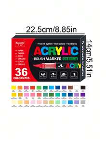 12/24/48/60/72/120/200 Colors Professional Artist Pen Set - Dual Brush Art Markers, Flexible Brush & Fine Tip Sketching 168 Colors Soft Tip Free Press Painting Doodle Overlay Pen Straight Liquid Acrylic Marker For Stone, Glass, Ceramic, Easter Eggs, Metal, Wood, Waterproof Great Gift For Family And Friends! - Multicolor - View 32