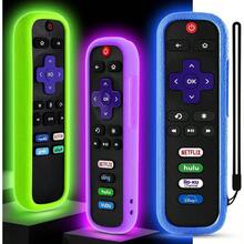 AWYYWevove Case For Roku Remote Cover-3 Pack Compatible With  Roku Smart TV Streaming Remote Silicone Protective Controller Universal Sleeve Glow In The Dark - 螢光綠螢光紫螢光藍 - 查看 1