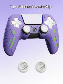 2 chiếc nắp silicon cho cần điều khiển, tương thích với tay cầm PlayStation 4/PlayStation 5/Switch Pro, phụ kiện chơi game - Nắp cần điều khiển, nắp cần điều khiển tay cầm PlayStation 5, nắp cần điều khiển tay cầm PlayStation 4/PlayStation 5 hiệu suất cao, họa tiết mạng nhện, họa tiết màu tím, họa tiết quả bóng đá. - Nhiều màu - Xem 15