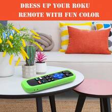 AWYYCase For Roku Remote Cover For Hisense/ Roku TV Steaming Stick/Express Universal Replacement Controller Silicone Sleeve Skin With Lanyard Glow In The Dark Green - 螢光綠 - 查看 4