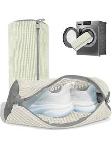 A 360° Reusable Shoe Cleaning Bag Suitable For All Shoe Types - Durable, Machine Washable, Air Dryable, And With A Thickened Insulated Lining, This Protective Laundry Bag Is Perfect For Athletic And Casual Shoes, Allowing For Quick Cleaning. - Multicolor - View 16