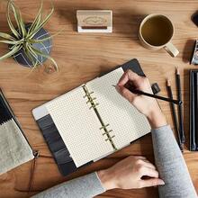 6 Ring Binder Refill,2023 A6 Grid Square Refill For Filofax/Personal Journal,Personal Size, 45sheets/90pages, 100Gsm Quality, Harphia (A6 3.74 X 6.77'',Gridsquare),A6,GridSquare - 方格 - 查看 6