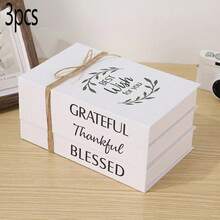 Bộ 3 sách giả trang trí, Sách trang trí sang trọng, Trang trí phòng khách, Trang trí nhà cửa, Sách để bàn cà phê, Sách trang trí phong cách hiện đại, Sách trưng bày xếp chồng, Trang trí khách sạn, Quà tặng - CHÚC MỪNG TỐT NHẤT CHO BẠN - Xem 2