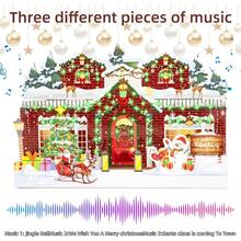 Card With Lights And Music, 3D Greeting Card With Envelopes, Plays 3 Melody With Matching Flashing Lights - Initial - View 4