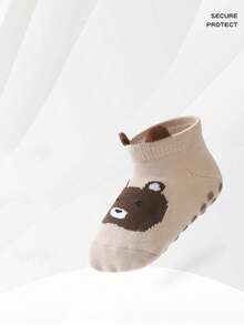 5 Pairs Cartoon Baby Non-Slip Floor Socks, All Season - Apricot - View 5