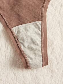 Pacote com 6 calcinhas fio dental femininas plus size confortáveis, caneladas, lisas, sem costura, sexy.